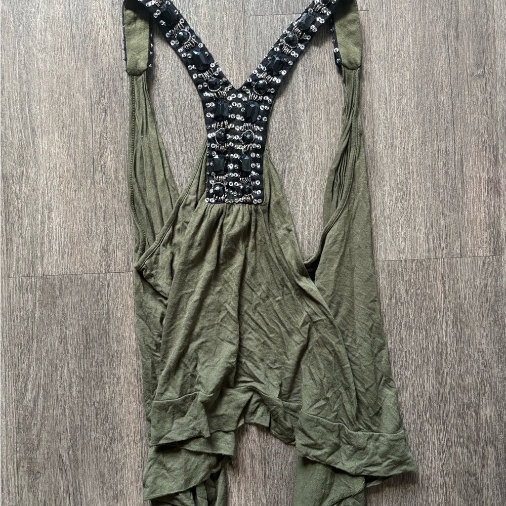Daytrip Green Asymmetrical Vest - Picture 3 of 4